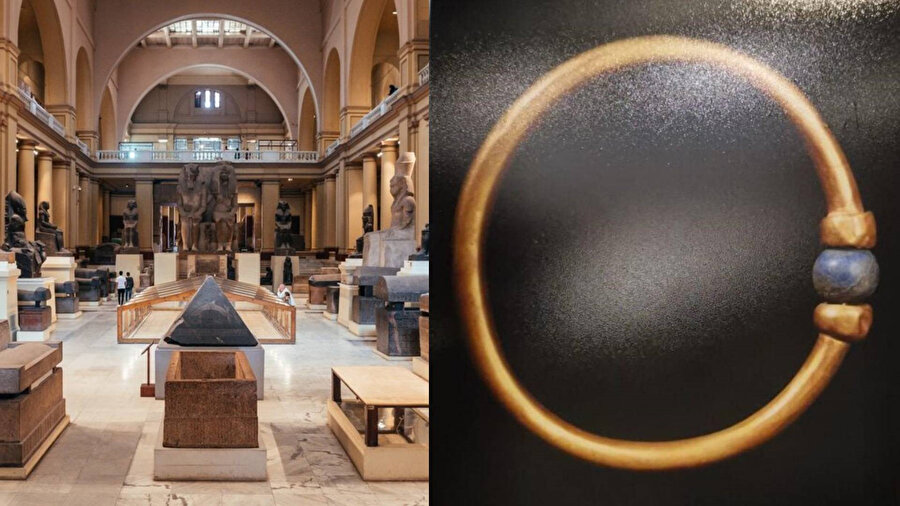 Mısır'da 3 bin yıllık altın bilezik kayboldu.