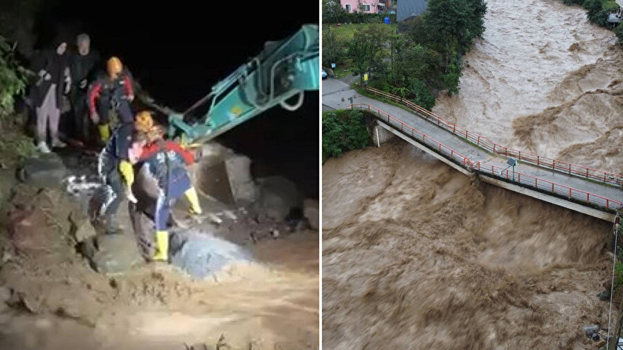 ​Rize'yi sel ve heyelan vurdu.