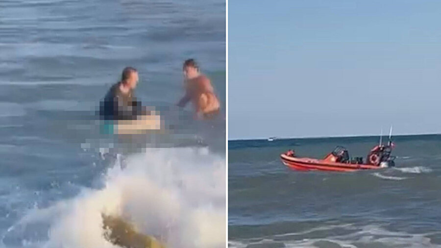 Karaburun Sahili’nde İsveçli kadın kurtarıldı, nişanlısı hayatını kaybetti.