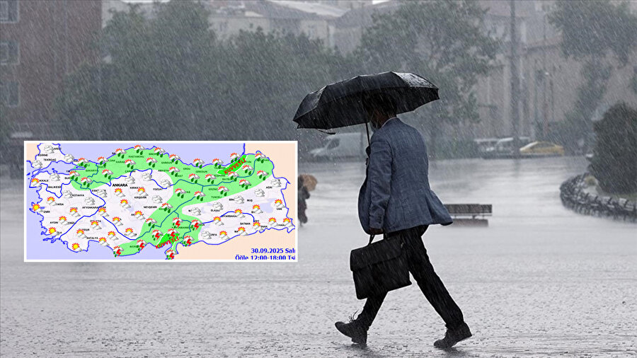 Meteoroloji'den kuvvetli yağış uyarısı | Bugün hava nasıl olacak? Hangi illerde yağmur var? 30 Eylül hava durumu tahminleri