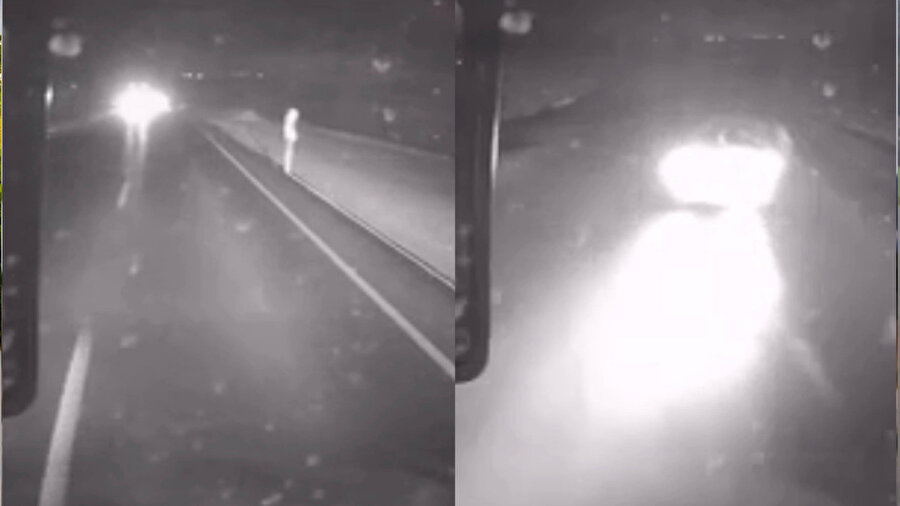 Bir ailenin yok olduğu kaza anı kamerada 