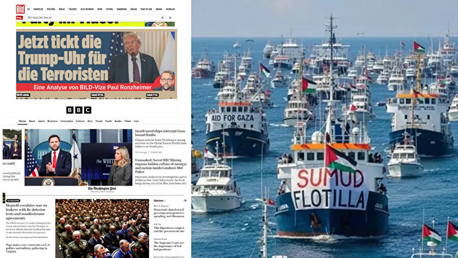 Dünya basını İsrail'in yasadışı saldırılarına sessiz kaldı.