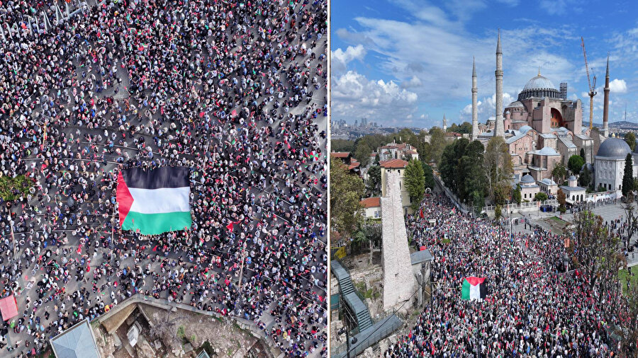 Türkiye Gazze için tek yürek: İstanbul Filistin için yürüyor