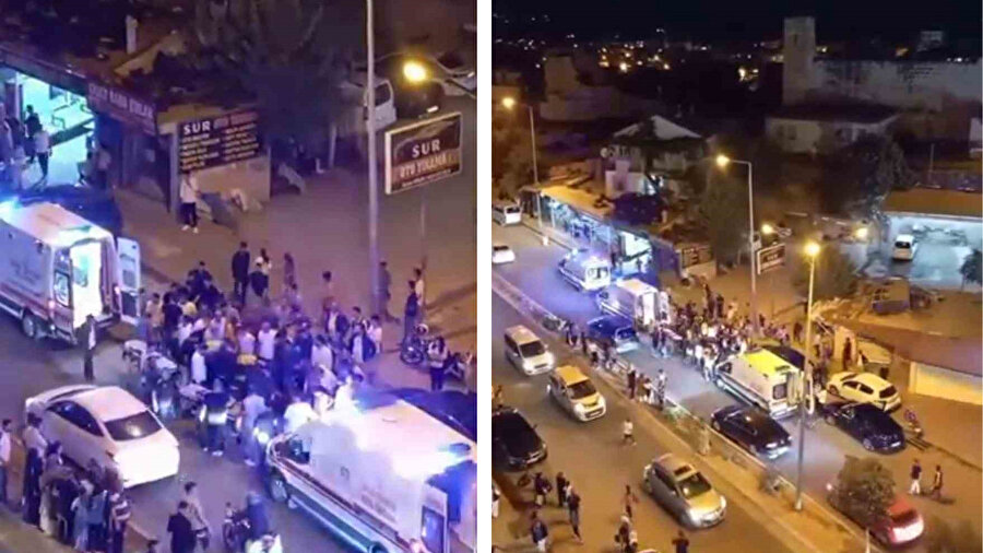 Diyarbakır’da yolun karşısına geçen kadına motosiklet çarptı: Biri ağır üç yaralı