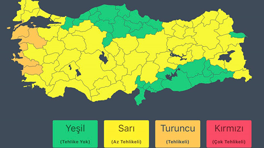 Harita güncellendi: 52 il için gök gürültülü sağanak yağış ve fırtına alarmı!