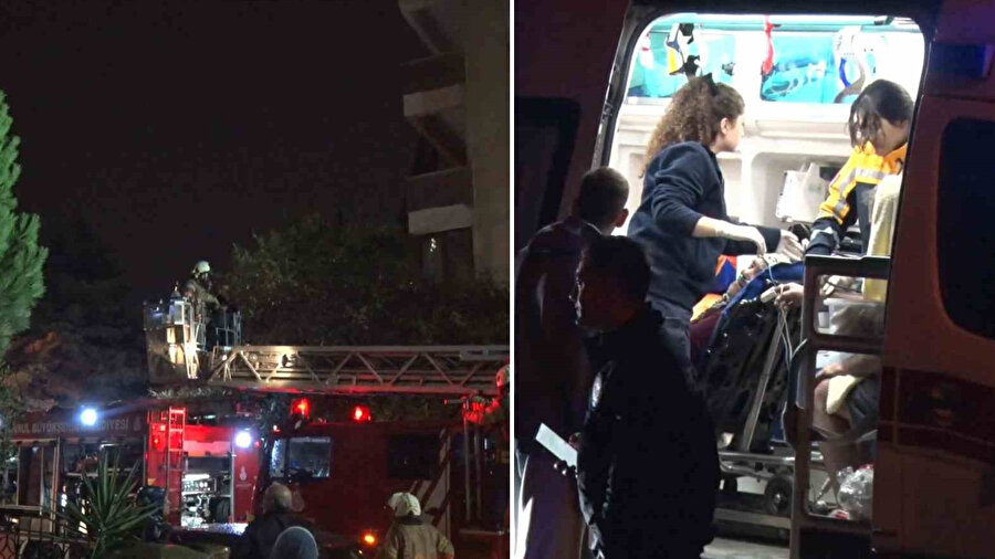 Kadıköy'de 5 katlı binada yangın