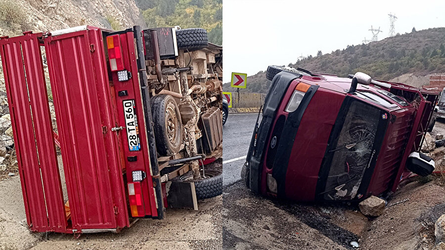 Erzincan'da şarampole devrilen otomobildeki 5 kişi yaralandı
