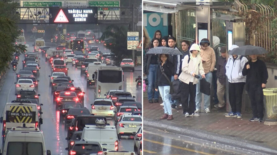 Yağmur yolları kilitledi: İstanbul’da trafik durma noktasına geldi