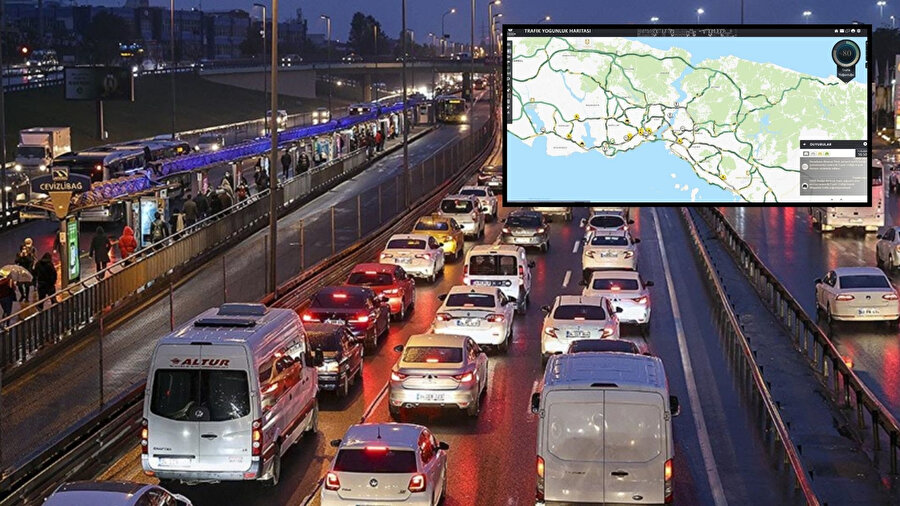 ​ İstanbul'da trafik yoğunluğu yüzde 80'e ulaştı