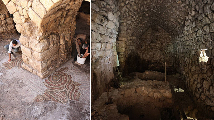 Tarihi değirmende büyük keşif: Midyat’ta 1500 yıllık mozaik ortaya çıktı