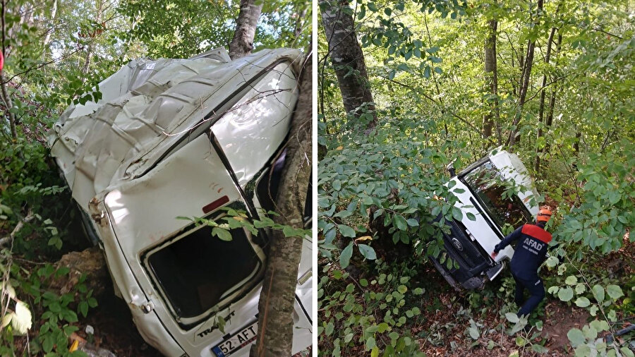 Ordu’da türbe ziyaretinden dönen minibüs devrildi, 11 yaralı