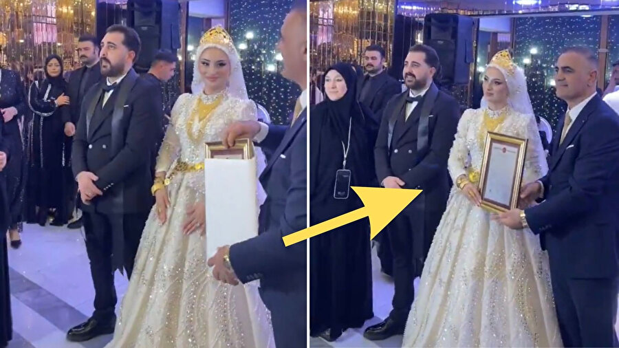 Altın çerçeve detayı gözden kaçmadı