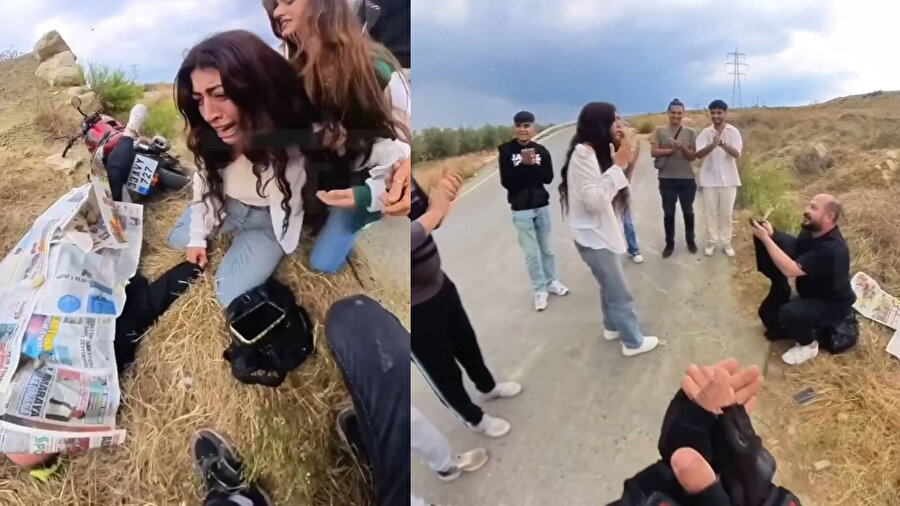 ​Böyle evlilik teklifi görülmedi