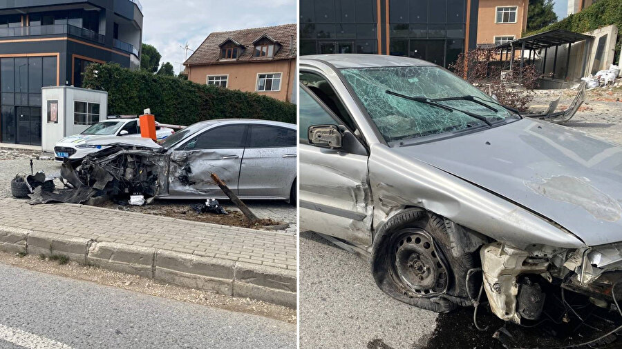 Hurdaya dönen otomobilden yaralı kurtuldu.