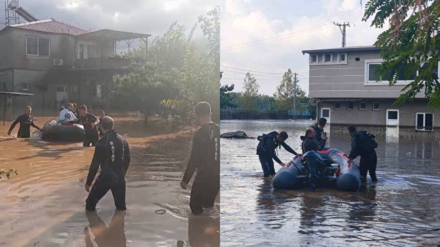 Eğitime ara verildi, yağışlar sele dönüştü, hortum oluştu