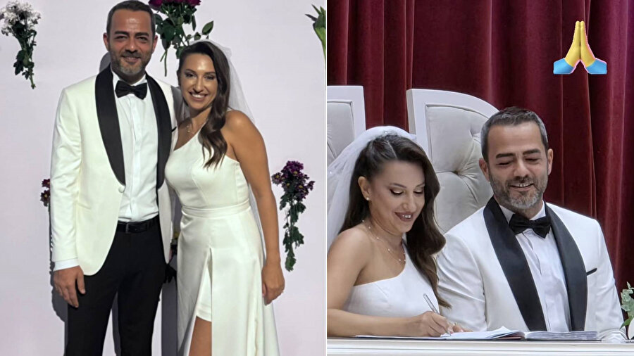 Oyuncu Kerem Fırtına ve sunucu Gözde Şeker evlendi