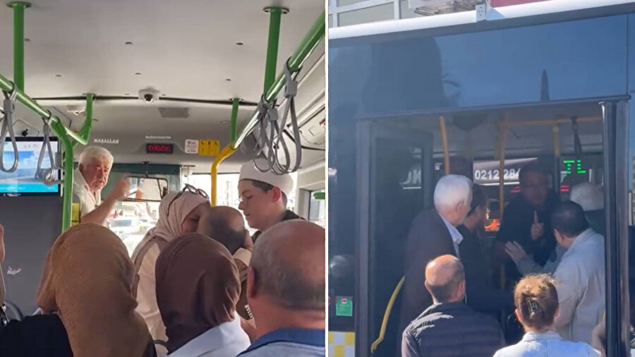 Şoförün kafasına yumruk attı