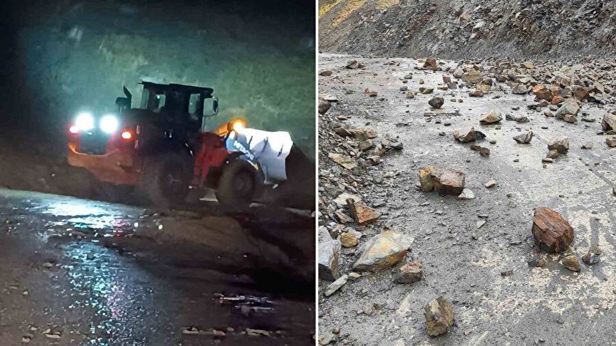 Batman’da sağanak heyelana neden oldu. 