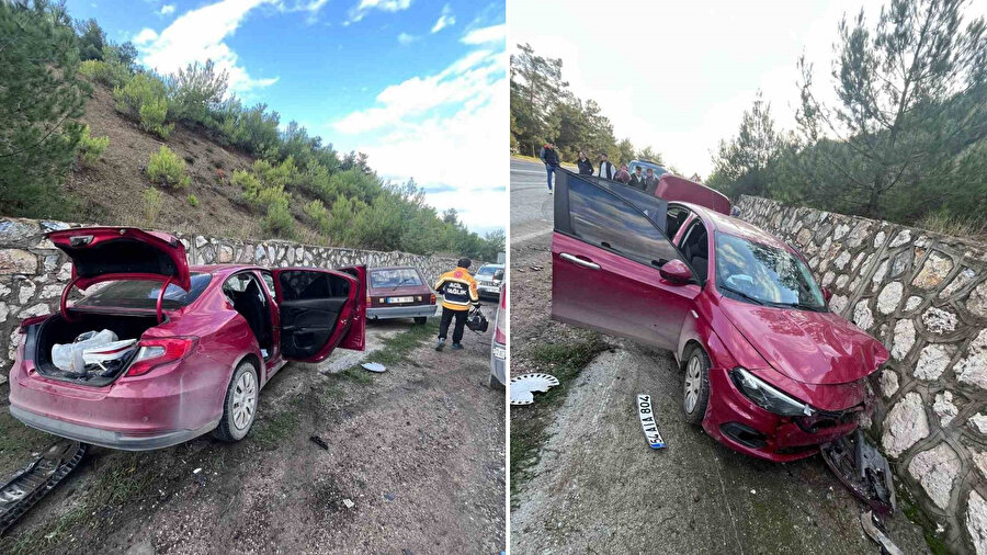 Bilecik’te iki otomobil kafa kafaya çarpıştı.