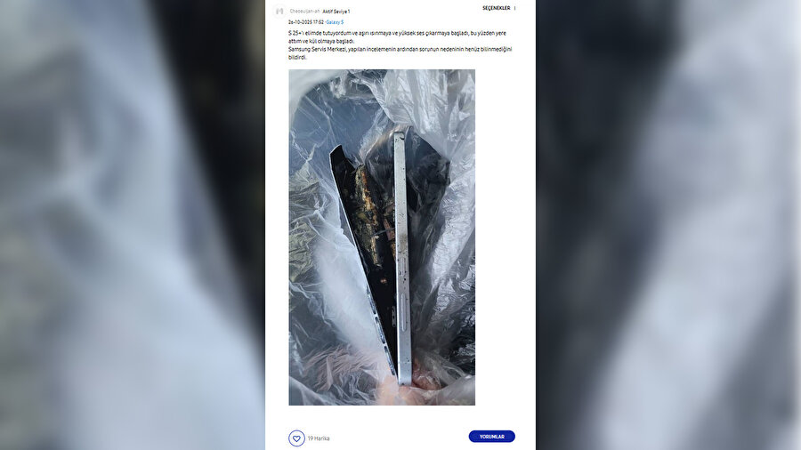 Samsung Galaxy S25+ alev aldı