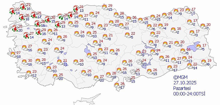 Son dakika hava durumu