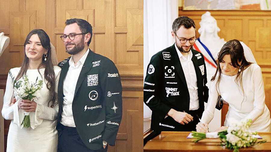 Düğün masraflarını karşılamak isteyen damat, damatlığına reklam aldı