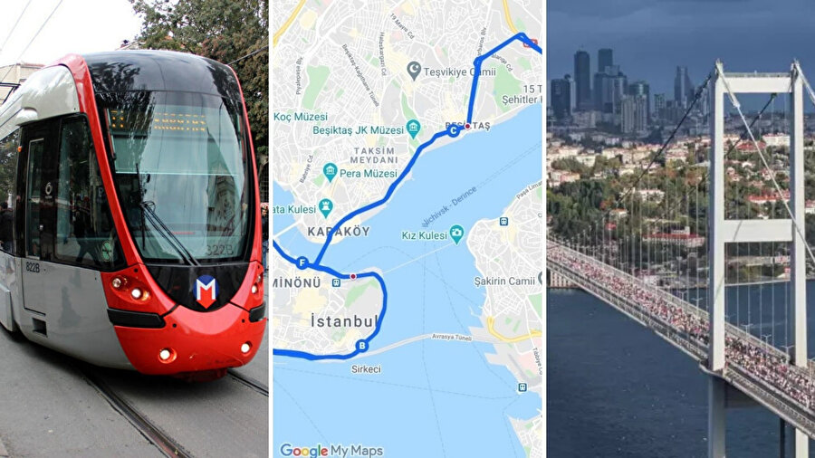 İşte, alternatif güzergahlar