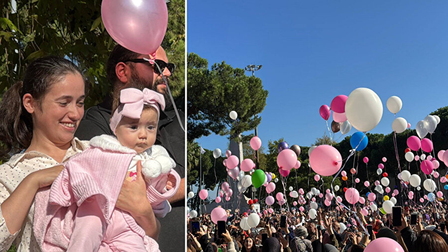 SMA kampanyası tamamlandı: Balonlar Gökçe Zeren bebek için uçuruldu