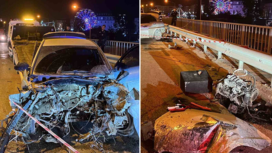 Hatay’da feci kaza: Otomobilin motoru yerinden fırladı... Araç paramparça oldu