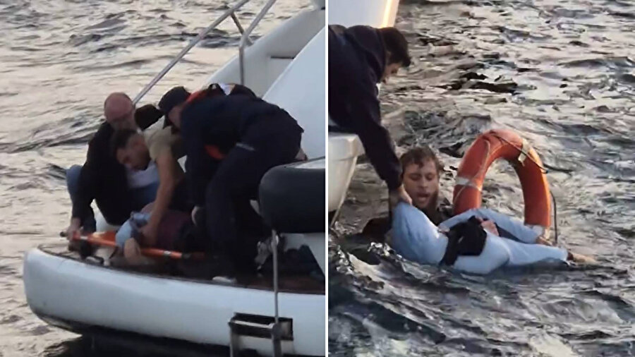İstanbul Boğazı’nda can pazarı! Denize düşen kadını yattan atlayan vatandaş kurtardı | O anlar kamerada