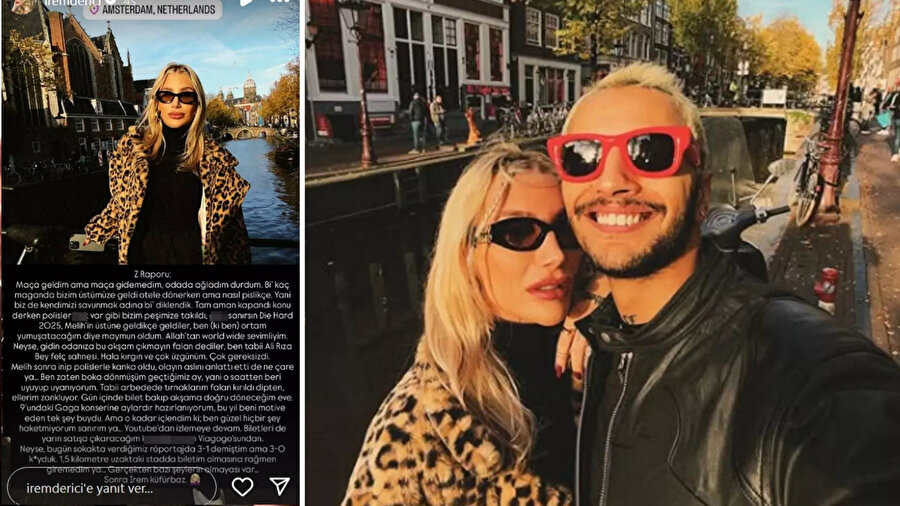 İrem Derici ve sevgilisi Galatasaray maçına giremedi