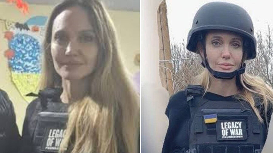 Angelina Jolie, Ukrayna’nın Herson şehrinde bir doğumhane ve çocuk hastanesini ziyaret etti.