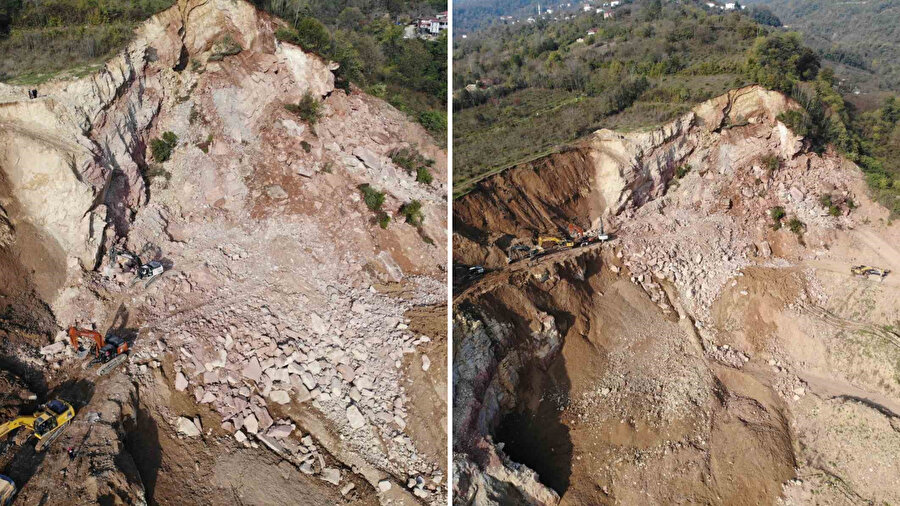 Ordu’da göçükte arama çalışmalarına ara verildi