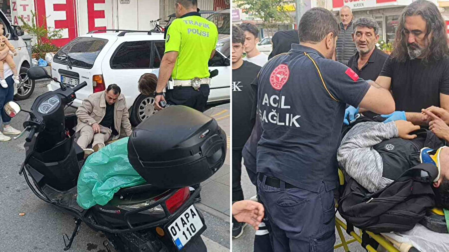 Aynı caddede 5 dakika arayla iki motosiklet kazası!