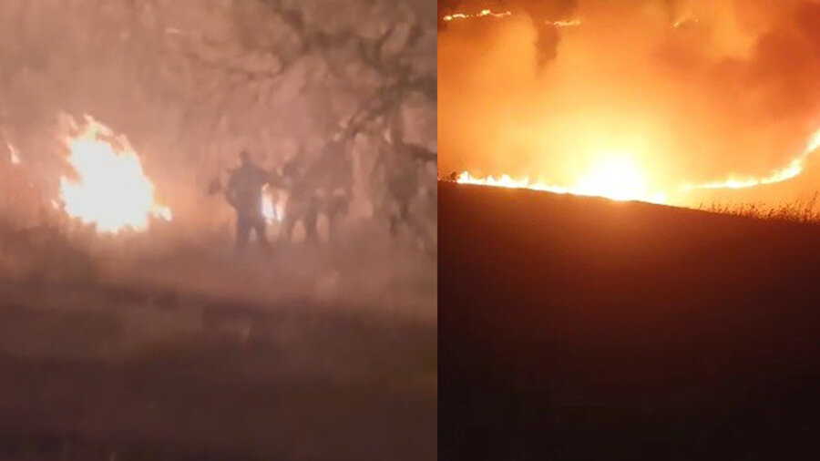 Ermenistan sınırında korkutan yangın