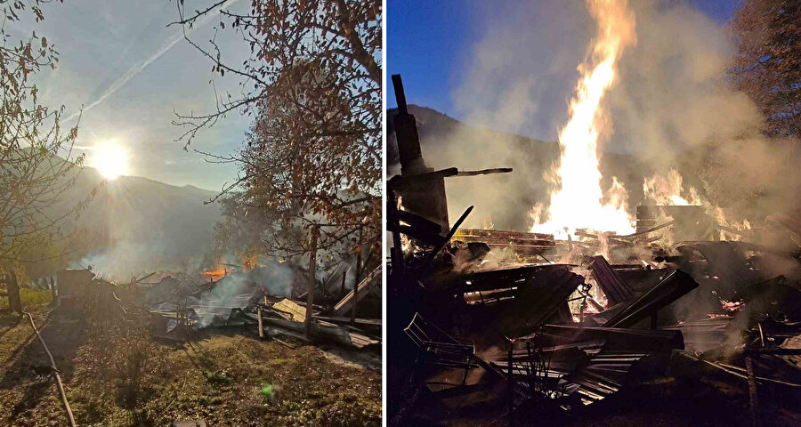 Karabük’te korkunç yangın: Ahşap ev küle döndü, iki yaralı 5 kişi dumandan etkilendi