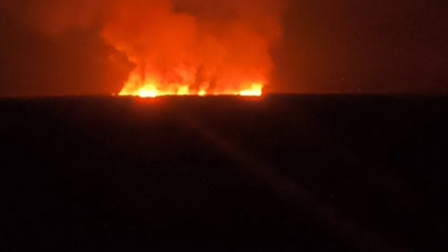 Hakkari’de kuş cennetinde yangın