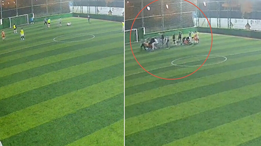 Yardımına arkadaşları koştu