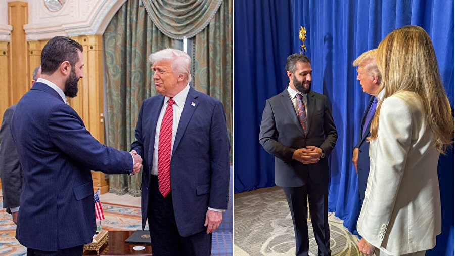 ABD Başkanı Trump ve Suriye Cumhurbaşkanı şara