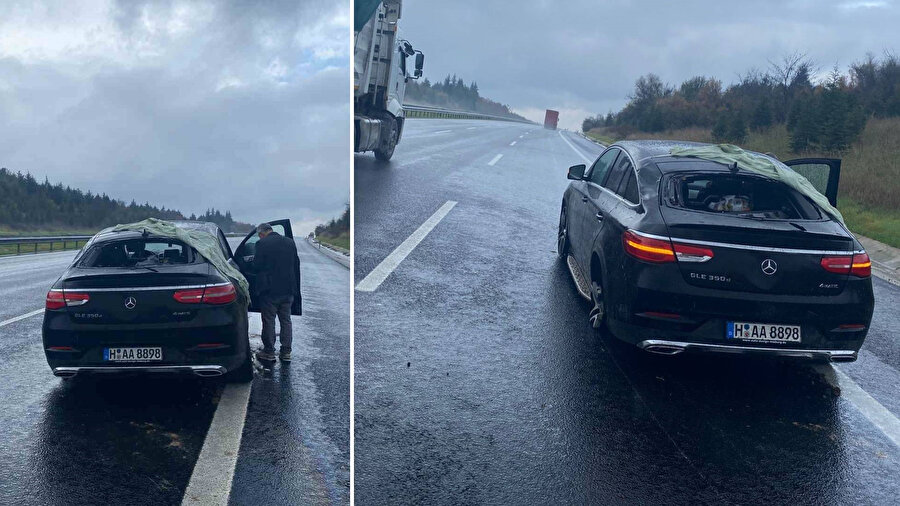 Kırklareli’nde şiddetli yağış sonucu kaza meydana geldi.