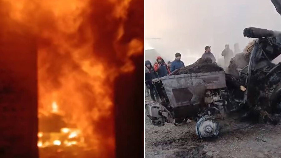 Ardahan'da ahır yangını