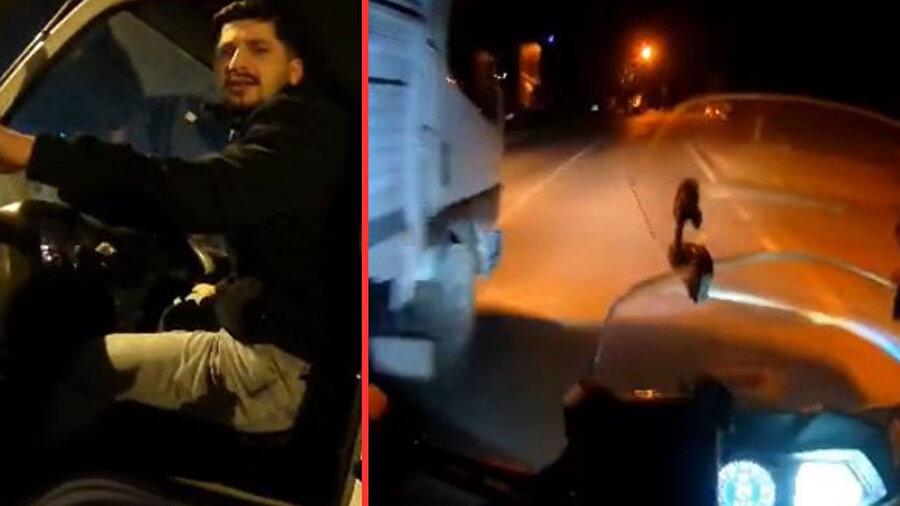 Motosikletliyi darbetti