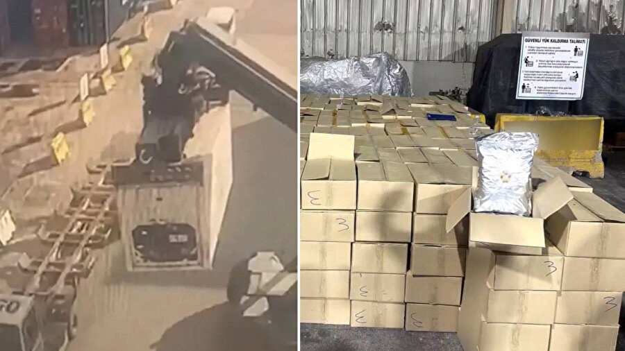 Derince Limanı'nda 1 ton 508 kilogram uyuşturucu ele geçirildi.