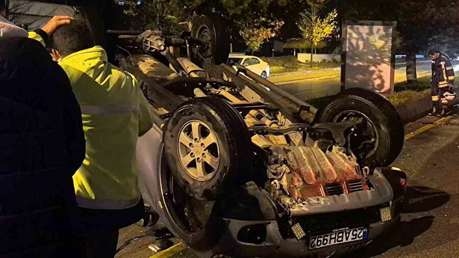 ​Erzurum’da kamyonet takla attı: Bir yaralı