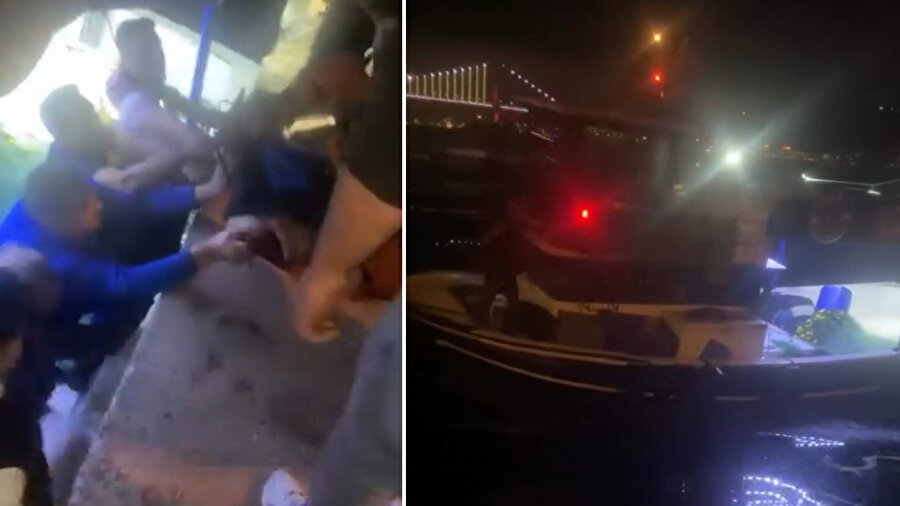 İstanbul Boğazı’nda denize düşen adam balıkçılar tarafından kurtarıldı.