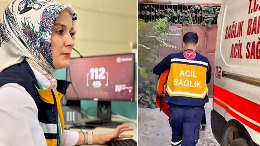 112 personelinin telefonda yönlendirmesi ile eşine doğum yaptırdı