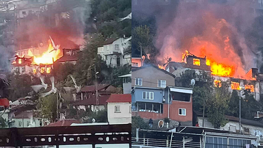 Bursa’da iki katlı binada yangın: Alevler üç eve daha sıçardı