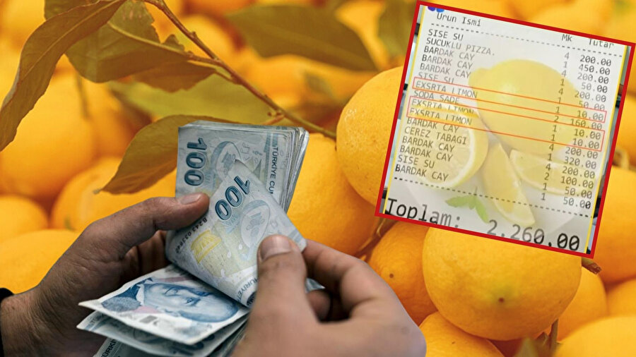Artık çaya limon istemek de paralı
