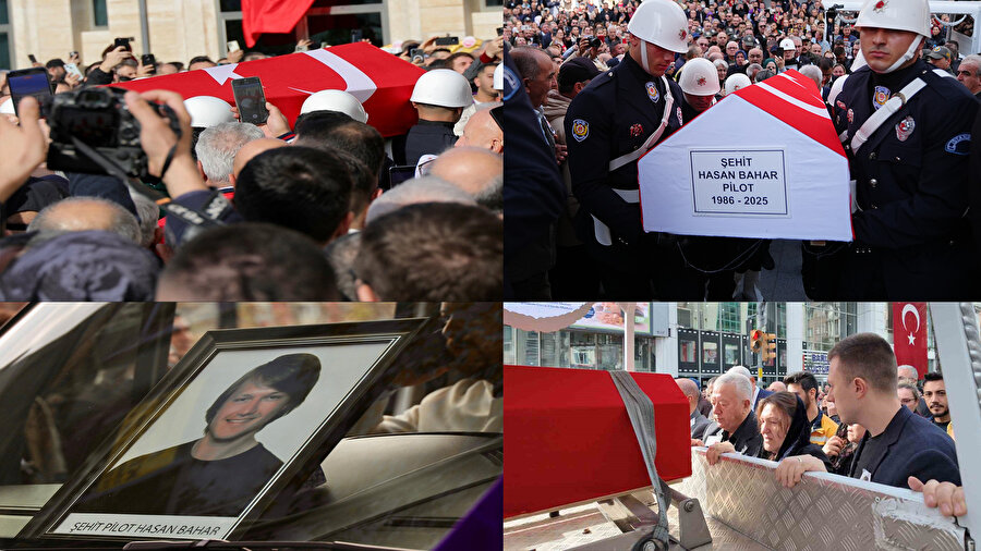 Hırvatistan'da düşen yangın söndürme uçağında şehit olan pilot Hasan Bahar, son yolculuğuna uğurlandı