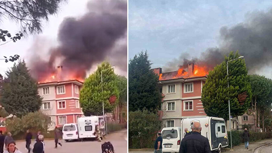 Yalova’da çatı yangını
